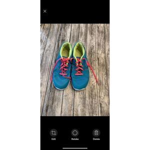 Nike women's‎  or kids blue pink white yellow tennis shoes 5.5Y